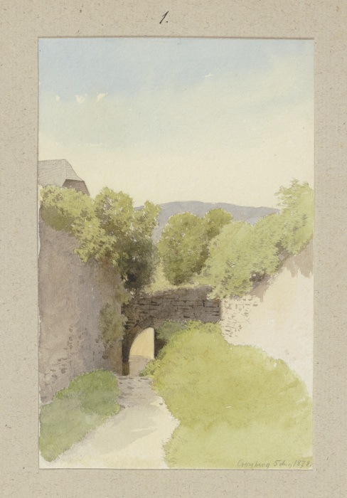 Weg zwischen Mauern in Kronberg von Carl Theodor Reiffenstein