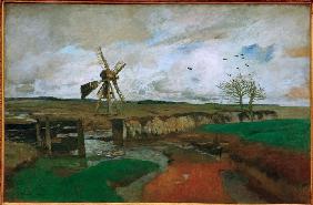 Landschaft mit Windmühle 1912