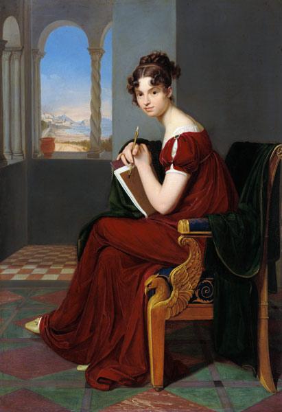 Junge Dame mit Zeichengerät. 1816