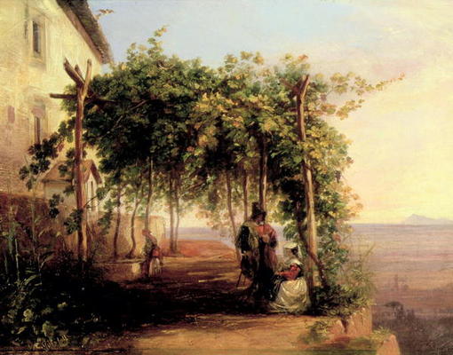 Above the Gulf of Naples, c.1833 (oil on canvas) von Carl Wilhelm Götzloff