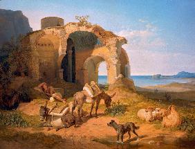 Landschaft mit der Ruine einer byzantinischen Kirche 1838