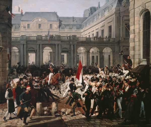 The Duke of Orleans Leaves the Palais-Royal and Goes to the Hotel de Ville on 31st July 1830 von Carle Vernet