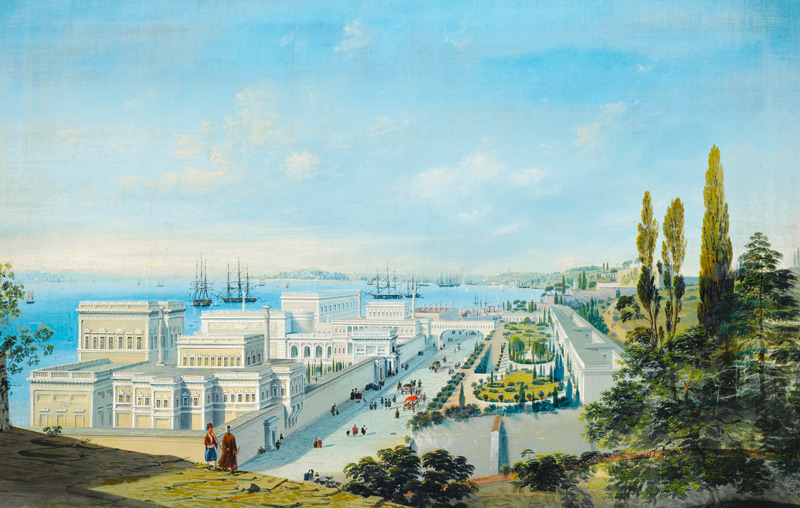 Der Ciragan-Palast in Konstantinopel von Carlo Bossoli