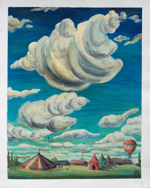 Big Clouds Over Circus Tents von Carolyn  Hubbard-Ford