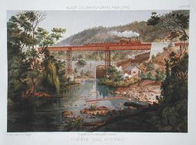 Railway Bridge at Atoyac, from 'Album of the Mexican Railway' by Antonio Garcia Cubas, published 187 19th