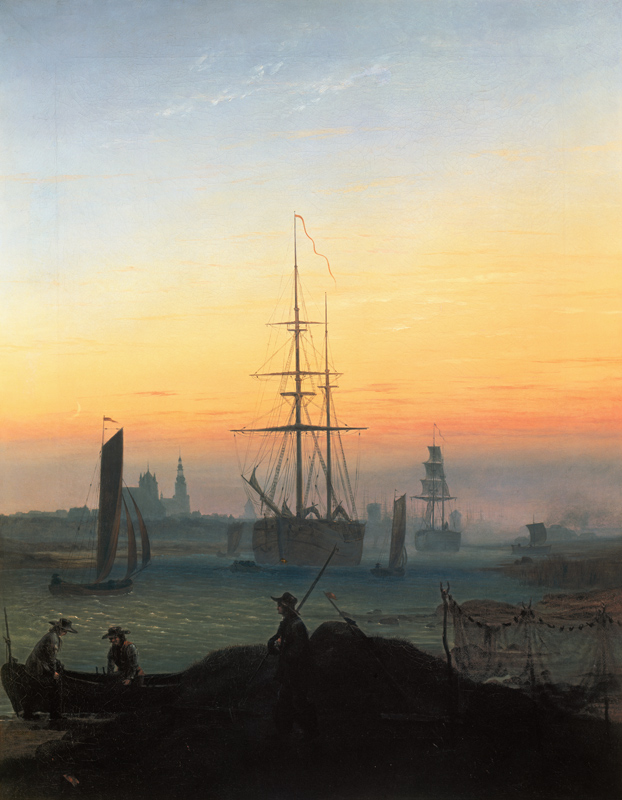 Hafen von Greifswald. von Caspar David Friedrich