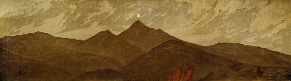 Mond über Riesengebirge von Caspar David Friedrich