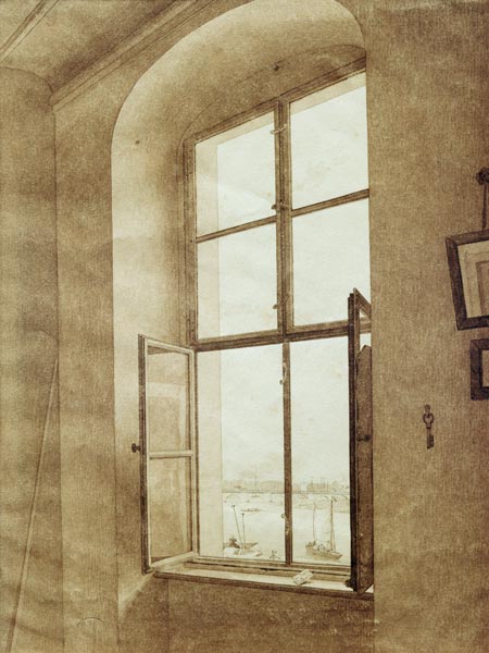 Blick aus dem Atelier von Caspar David Friedrich