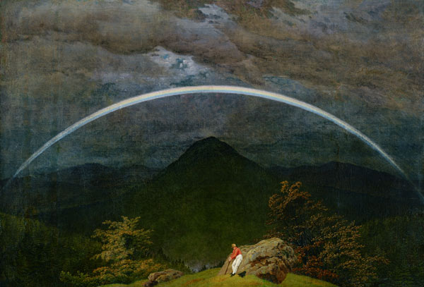 Gebirgslandschaft mit Regenbogen von Caspar David Friedrich