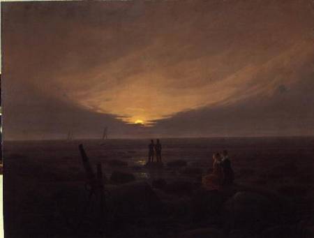 Moon Rising Over the Sea von Caspar David Friedrich