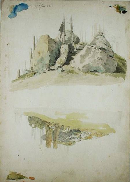 Rock and Tree: Two Studies von Caspar David Friedrich