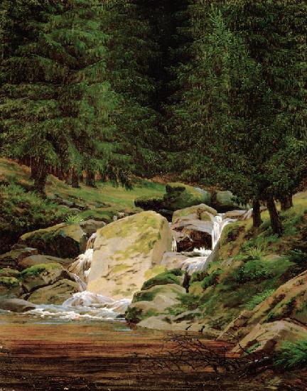 The Evergreens by the Waterfall 1828