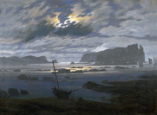 Nordische See im Mondlicht um 1823