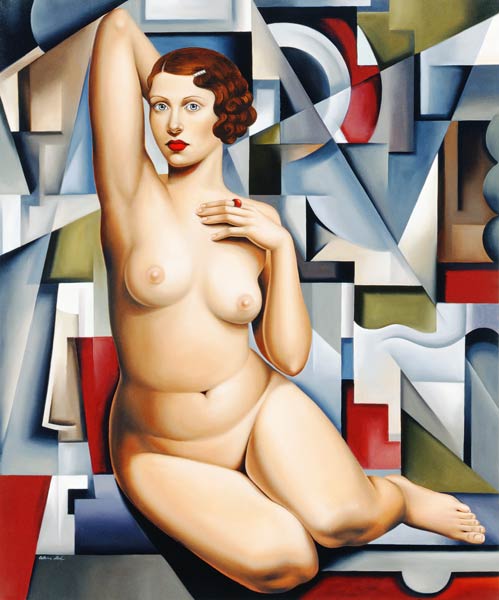Seated Cubist Nude von Catherine  Abel