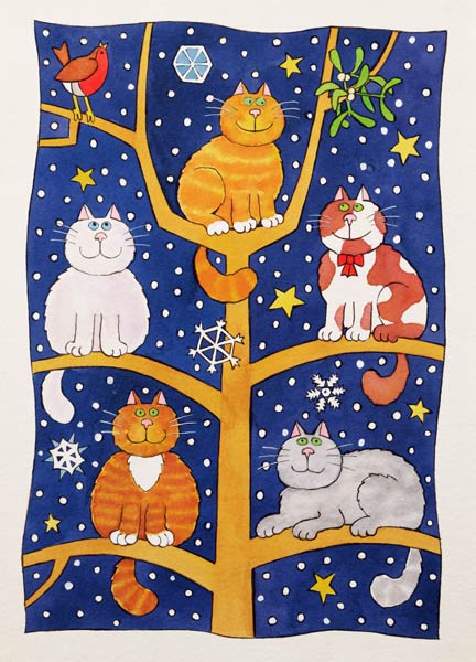 Five Christmas Cats  von Cathy  Baxter