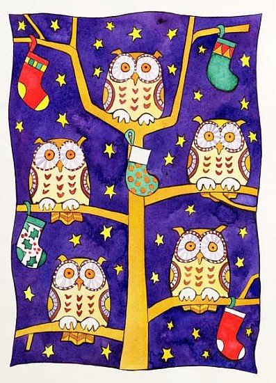 Five Wise Owls  von Cathy  Baxter