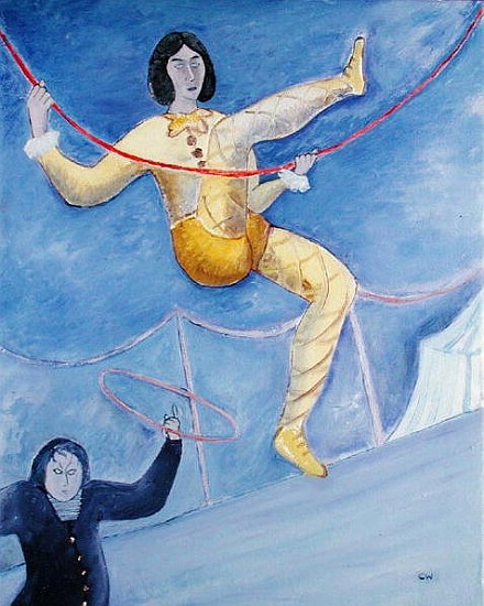 The Acrobat, 1983 (oil on canvas)  von Celia  Washington