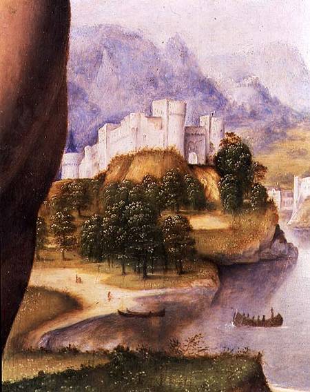 St. Jerome, detail of the landscape von Cesare  da Sesto