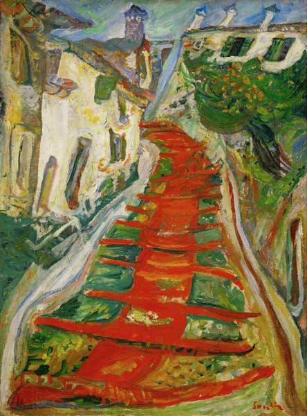 Rote Treppe in Cagnes 1923