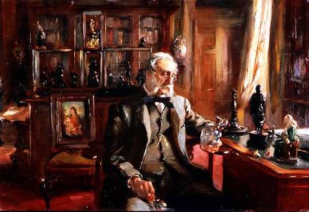 'L'Amateur chez lui' - Portrait of Mr. Charles Drury Edward Fortnum (1820-99) von Charles Alexander