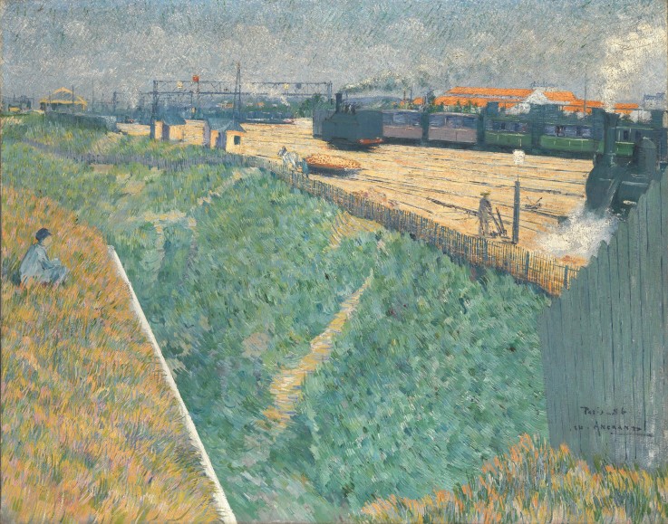 Die Westbahnstrecke bei Paris von Charles Angrand