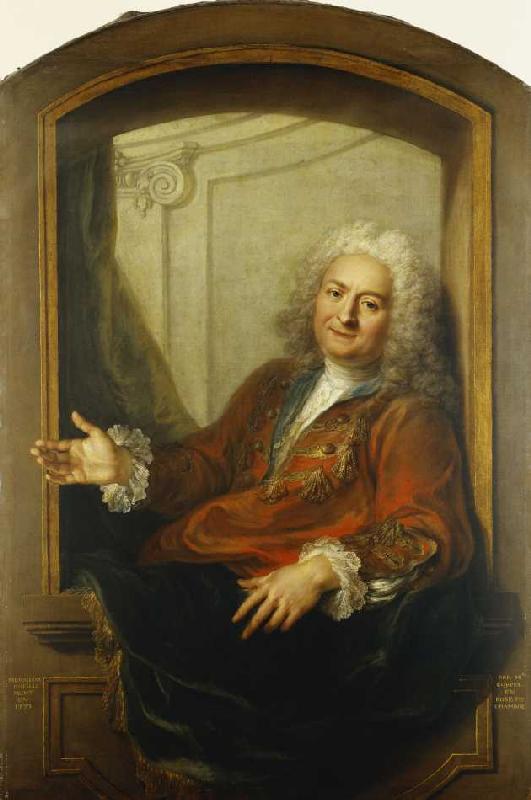Portrait von Monsieur Dupille in einer Loge von Charles Antoine Coypel