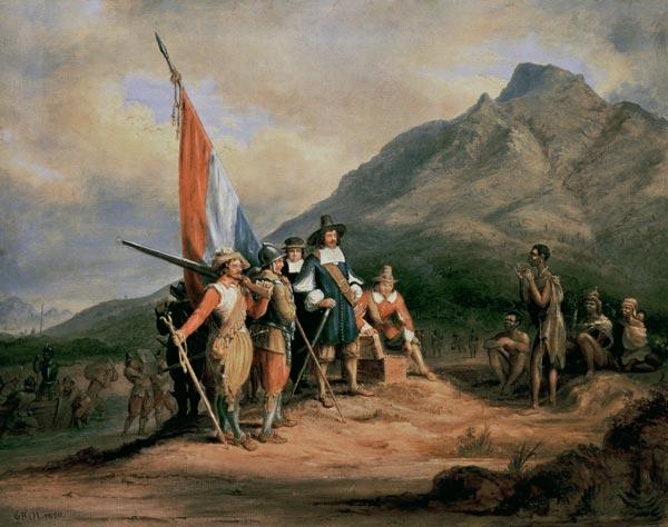 The Landing of Jan van Riebeeck (1619-77) 6th April 1652 1850