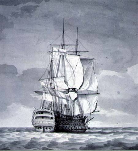 English Line-of-Battle Ship von Charles Brooking