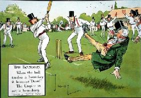 The Boundary, illustration from 'Laws of Cricket' published