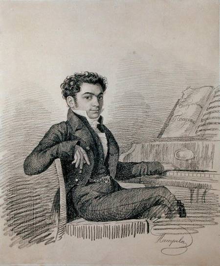 Portrait of the Composer Alexei N. Verstovsky (1799-1862) von Charles de Hampeln