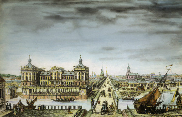 Leningrad,Anitschow-Palais,Fontanka von Charles de Lespinasse