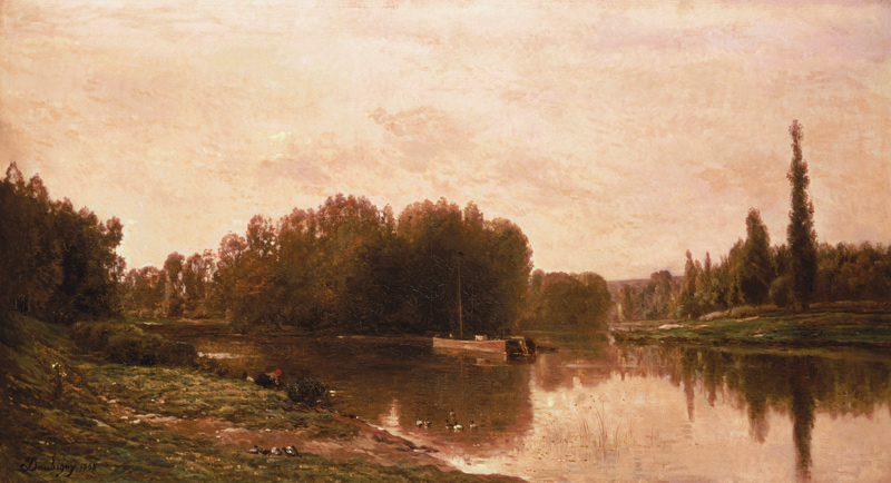 The Confluence of the River Seine and the River Oise von Charles-François Daubigny