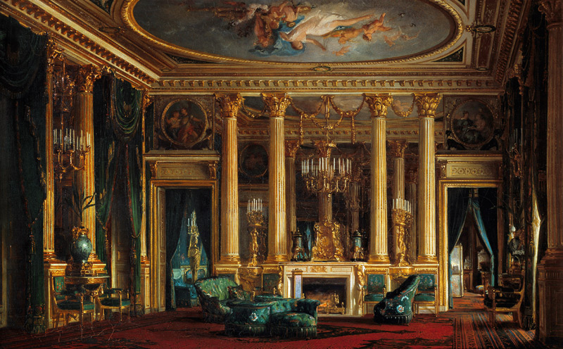 A Salon in the Hotel of Monsieur Basile Parent, Place Vendome, Paris von Charles Giraud
