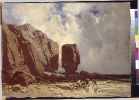 Austernernte in Étretat 1868