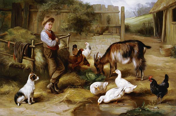 Junge auf einem Bauernhof von Charles Hunt