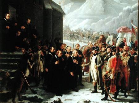 The First Consul Visiting the Hospice of Mont Saint-Bernard, 20th May 1800 von Charles-Jacques Lebel
