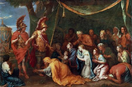 Die Königinnen von Persien zu Füßen Alexanders des Großen” od. “Im Zelt des Darius” (Nach der Nieder um 1660