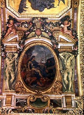 Re-establishment of Navigation Rights in 1663, Ceiling Painting from the Galerie des Glaces