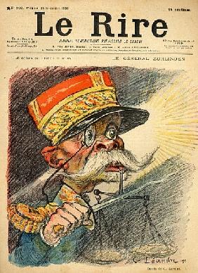Caricature of General Zurlinden, from the front cover of ''Le Rire'', 24th September 1898