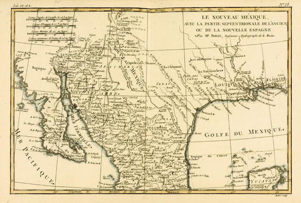 Northern Mexico, from 'Atlas de Toutes les Parties Connues du Globe Terrestre' by Guillaume Raynal ( von Charles Marie Rigobert Bonne