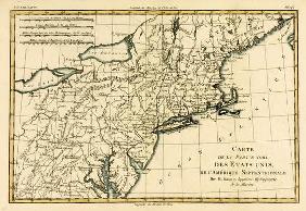 North-East Coast of America, from 'Atlas de Toutes les Parties Connues du Globe Terrestre' by Guilla 19th