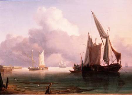 Becalmed Estuary with Dutch Pinks von Charles Martin Powell