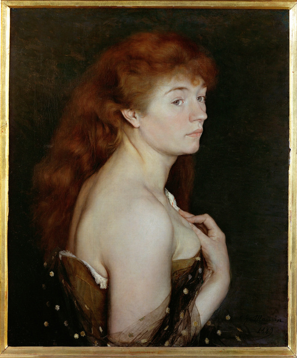 Portrait de jeune femme rousse von Charles Maurin