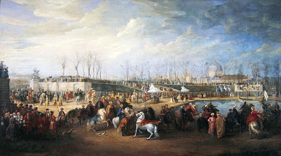 Mehemet Effendi, Turkish ambassador, arrives at the Tuileries on 21st March, 1721, after 1721 von Charles Parrocel