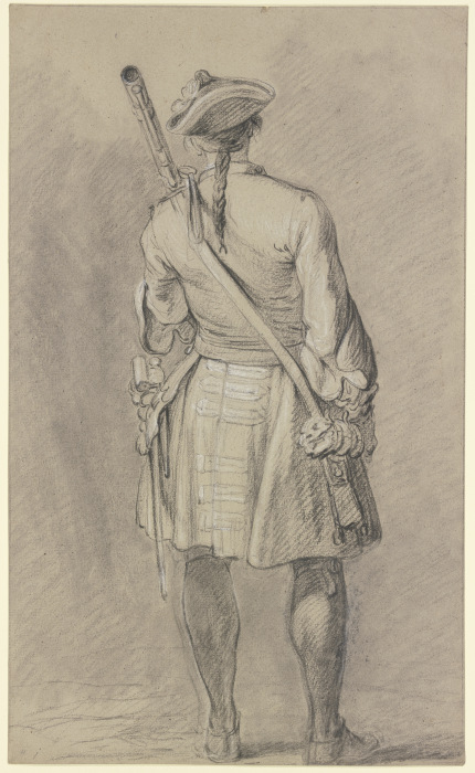 Stehender Soldat in Rückenansicht von Charles Parrocel
