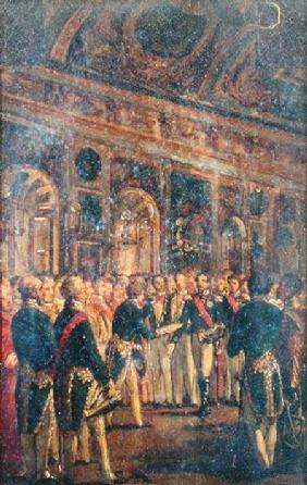 The Senate Presenting Louis Napoleon Bonaparte (1808-73) with the Result of the Plebiscite Proclaimi 1852-71