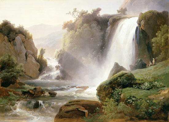 Die Wasserfälle von Tivoli. von Charles Rémond