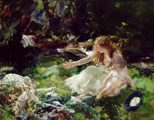 '...and the fairies ran away with their clothes' (oil on canvas) von Charles Sims
