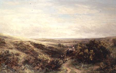 Moorland Landscape with Figures von Charles Thomas Bale
