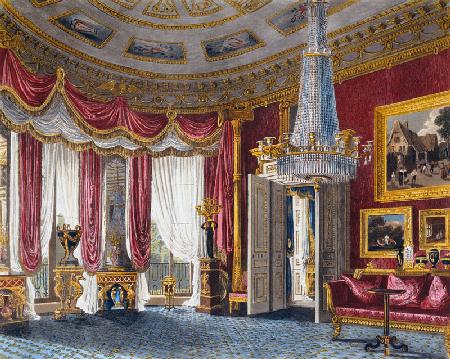 Rose Satin Drawing Room (second view) Carlton House, engraved by R. Reeve (fl.1811-37) from 'The His pub. 1818